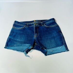 Carhartt jean shorts Cutoffs jeans shorts high rise distressed women size 12